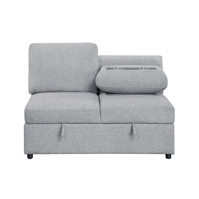 Homelegance - Pompano 2 Piece Sectional with Left Chaise in Gray - 9630GY*4LC2R - GreatFurnitureDeal