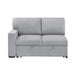 Homelegance - Pompano Sectional with Right Chaise in Gray - 9630GY*32LRC - GreatFurnitureDeal