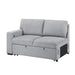 Homelegance - Pompano 3 Piece Sectional with Right Chaise, Pull-out Bed, Hidden Storages and Shelves in Gray - 9630GY*42LRC - GreatFurnitureDeal