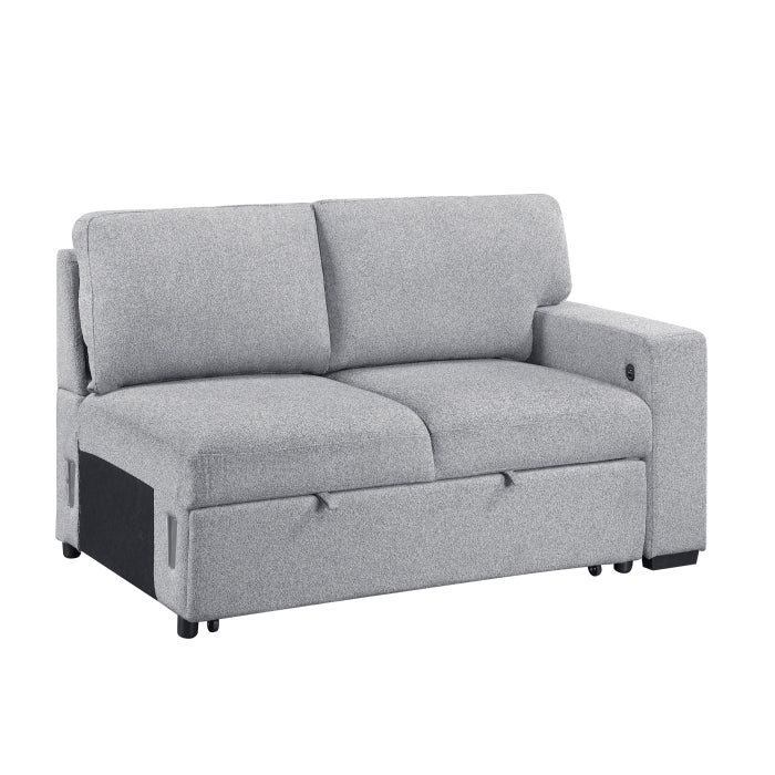 Homelegance - Pompano 2 Piece Sectional with Left Chaise in Gray - 9630GY*4LC2R - GreatFurnitureDeal