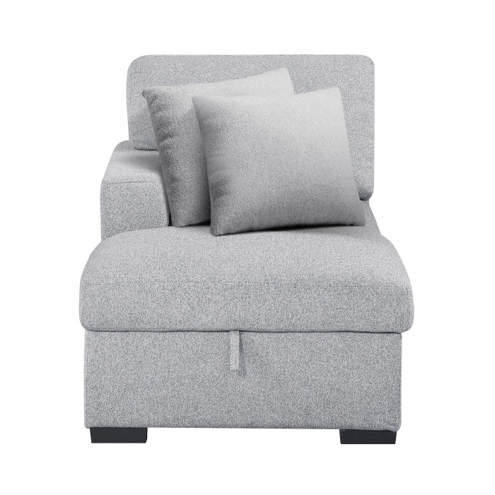 Homelegance - Pompano 2 Piece Sectional with Left Chaise in Gray - 9630GY*4LC2R - GreatFurnitureDeal