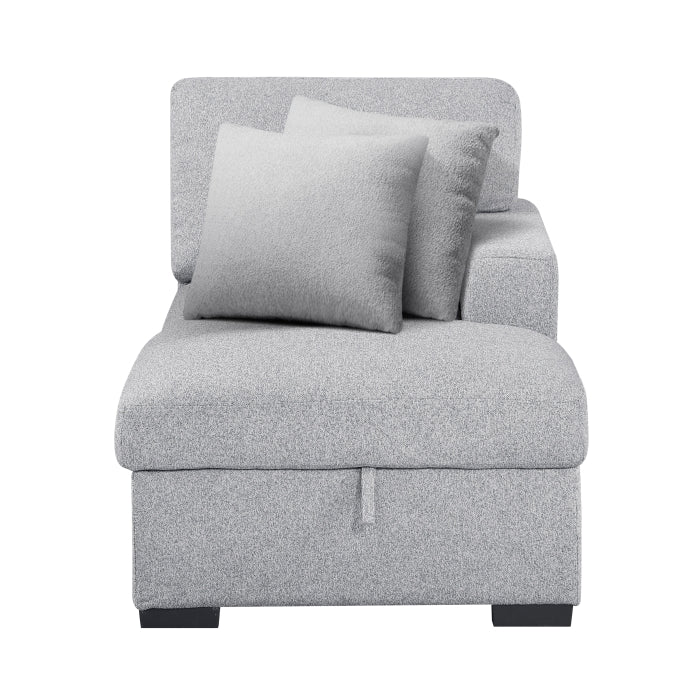 Homelegance - Pompano Sectional with Right Chaise in Gray - 9630GY*32LRC - GreatFurnitureDeal