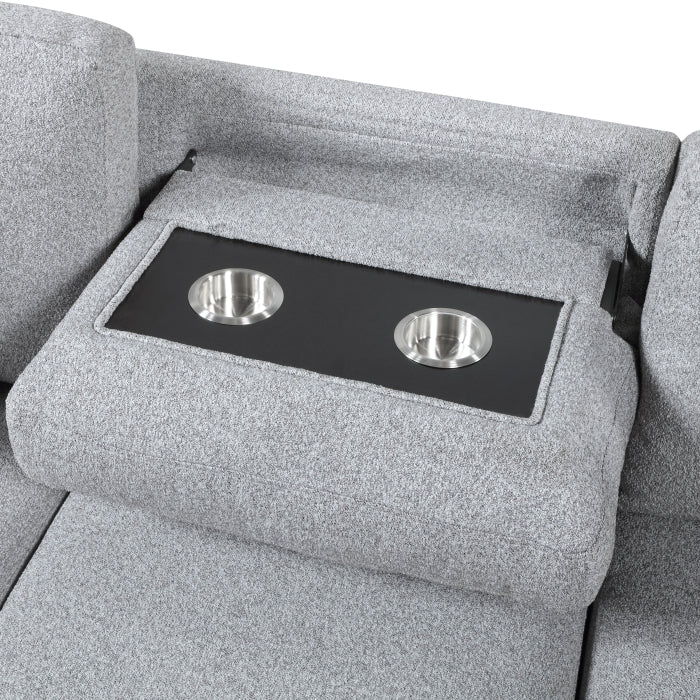 Homelegance - Pompano Sectional with Right Chaise in Gray - 9630GY*32LRC - GreatFurnitureDeal