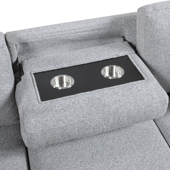 Homelegance - Pompano 2 Piece Sectional with Left Chaise in Gray - 9630GY*4LC2R - GreatFurnitureDeal