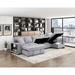 Homelegance - Pompano Sectional with Right Chaise in Gray - 9630GY*32LRC - GreatFurnitureDeal
