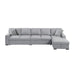 Homelegance - Pompano Sectional with Right Chaise in Gray - 9630GY*32LRC - GreatFurnitureDeal