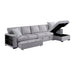 Homelegance - Pompano Sectional with Right Chaise in Gray - 9630GY*32LRC - GreatFurnitureDeal