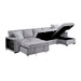 Homelegance - Pompano Sectional with Right Chaise in Gray - 9630GY*32LRC - GreatFurnitureDeal