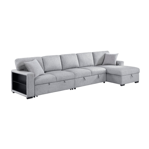 Homelegance - Pompano Sectional with Right Chaise in Gray - 9630GY*32LRC - GreatFurnitureDeal