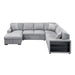 Homelegance - Pompano 2 Piece Sectional with Left Chaise in Gray - 9630GY*4LC2R - GreatFurnitureDeal