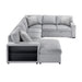 Homelegance - Pompano 2 Piece Sectional with Left Chaise in Gray - 9630GY*4LC2R - GreatFurnitureDeal