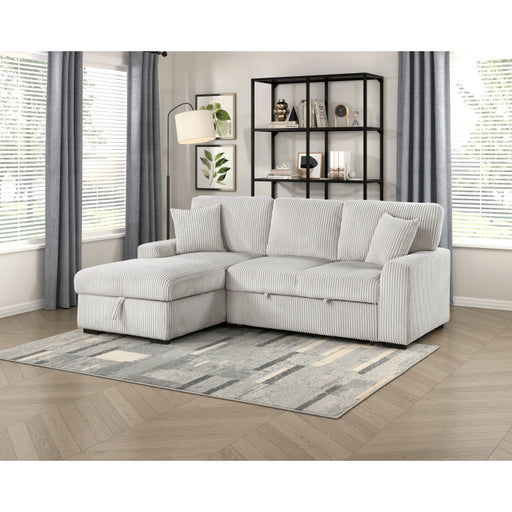 Homelegance - Marsh 2 Piece Sectional with Pull-out Bed in Gray - 9633MNB*2LC2R - GreatFurnitureDeal