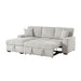 Homelegance - Marsh 2 Piece Sectional with Pull-out Bed in Gray - 9633MNB*2LC2R - GreatFurnitureDeal