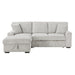 Homelegance - Marsh 2 Piece Sectional with Pull-out Bed in Gray - 9633MNB*2LC2R - GreatFurnitureDeal