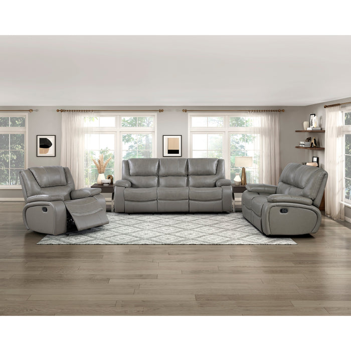 Homelegance - Ellicott Double Reclining Loveseat in Gray - 9639GY-2 - GreatFurnitureDeal