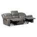 Homelegance - Ellicott Double Reclining Sofa in Gray - 9639GY-3 - GreatFurnitureDeal