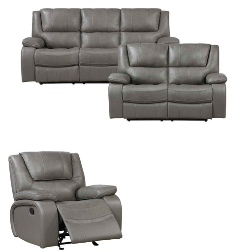 Homelegance - Ellicott 3 Piece Living Room Set in Gray - 9639GY*3 - GreatFurnitureDeal