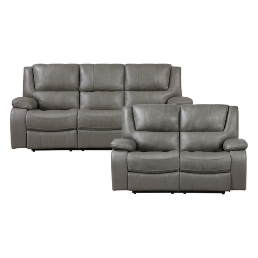 Homelegance - Ellicott 2 Piece Sofa Set in Gray - 9639GY*2 - GreatFurnitureDeal