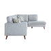 Homelegance - Broadway 3 Piece Sectional with Right Chaise in Blue-Gray - 9644BGY*23L5R - GreatFurnitureDeal