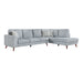 Homelegance - Broadway 3 Piece Sectional with Right Chaise in Blue-Gray - 9644BGY*23L5R - GreatFurnitureDeal