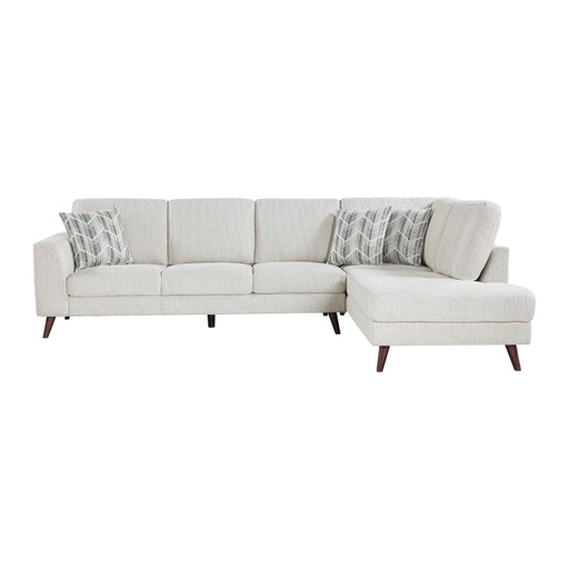 Homelegance - Broadway 2 Piece Sectional with Right Chaise in Silver cloud - 9644SVE*23L5R - GreatFurnitureDeal