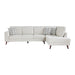 Homelegance - Broadway 2 Piece Sectional with Right Chaise in Silver cloud - 9644SVE*23L5R - GreatFurnitureDeal