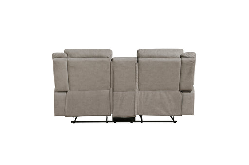 Homelegance - Dean Double Reclining Loveseat with Center Console in Dove - 9646DV-2 - GreatFurnitureDeal