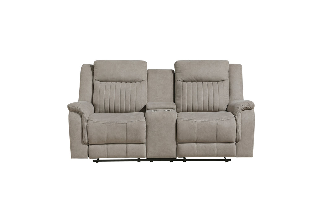 Homelegance - Dean 2 Piece Double Reclining Sofa Set in Dove - 9646DV*2 - GreatFurnitureDeal