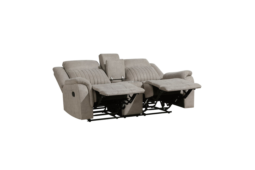 Homelegance - Dean 2 Piece Double Reclining Sofa Set in Dove - 9646DV*2 - GreatFurnitureDeal