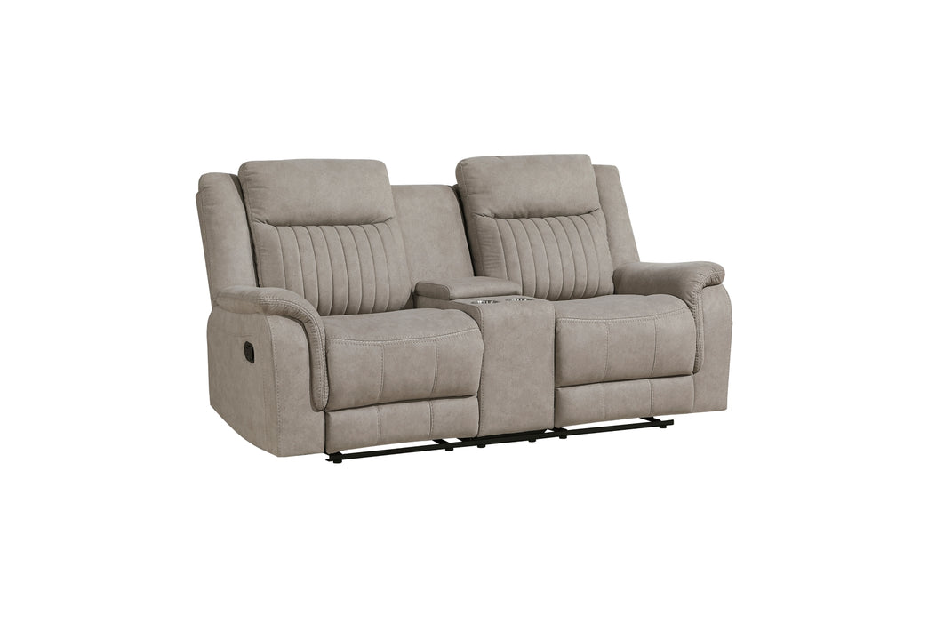 Homelegance - Dean 2 Piece Double Reclining Sofa Set in Dove - 9646DV*2 - GreatFurnitureDeal