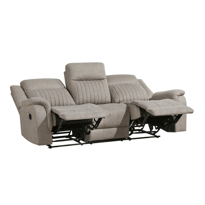 Homelegance - Dean Double Reclining Sofa in Dove - 9646DV-3 - GreatFurnitureDeal