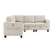 Homelegance - Walterboro 5 Piece Sectional with Storage in Beige - 9650BE*5SC - GreatFurnitureDeal