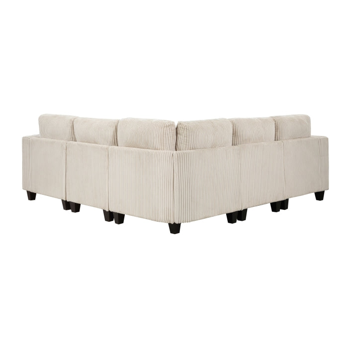 Homelegance - Walterboro 5 Piece Sectional with Storage in Beige - 9650BE*5SC - GreatFurnitureDeal