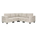 Homelegance - Walterboro 5 Piece Sectional with Storage in Beige - 9650BE*5SC - GreatFurnitureDeal