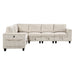 Homelegance - Walterboro 6 Piece Sectional with Storage in Beige - 9650BE*6SC - GreatFurnitureDeal
