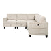 Homelegance - Walterboro 6 Piece Sectional with Storage in Beige - 9650BE*6SC - GreatFurnitureDeal