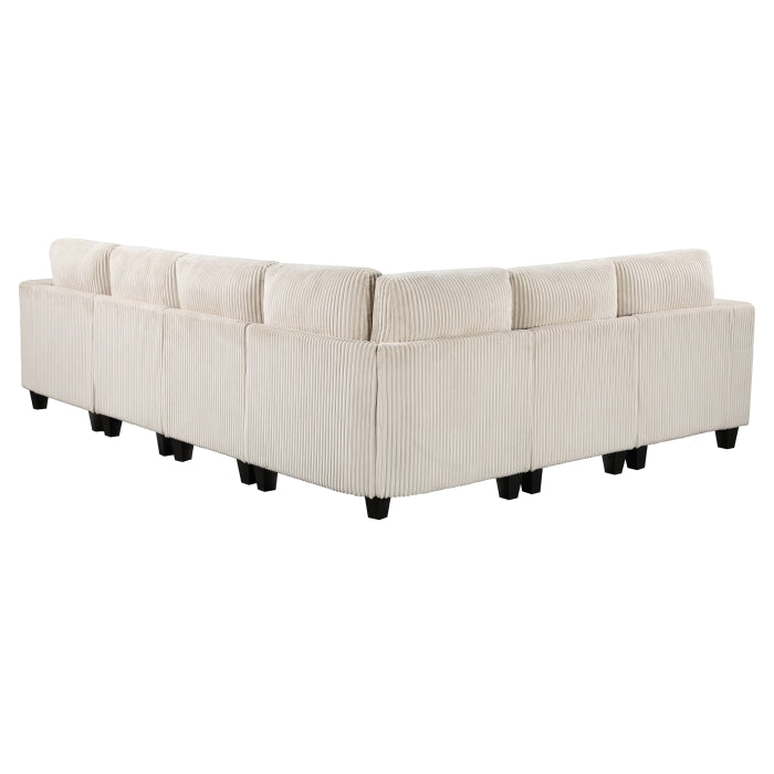 Homelegance - Walterboro 6 Piece Sectional with Storage in Beige - 9650BE*6SC - GreatFurnitureDeal