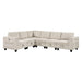 Homelegance - Walterboro 6 Piece Sectional with Storage in Beige - 9650BE*6SC - GreatFurnitureDeal