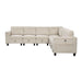 Homelegance - Walterboro 7 Piece Sectional with Storage in Beige - 9650BE*7SC - GreatFurnitureDeal