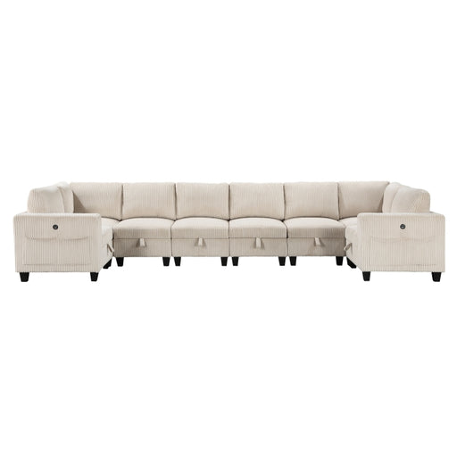 Homelegance - Walterboro 8 Piece Sectional with Storage in Beige - 9650BE*8SC - GreatFurnitureDeal