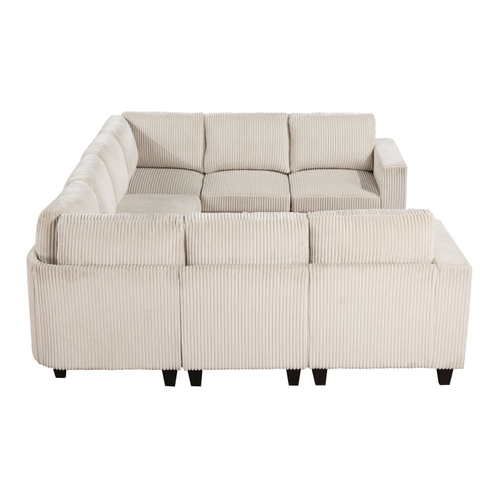 Homelegance - Walterboro 8 Piece Sectional with Storage in Beige - 9650BE*8SC - GreatFurnitureDeal