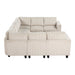 Homelegance - Walterboro 8 Piece Sectional with Storage in Beige - 9650BE*8SC - GreatFurnitureDeal