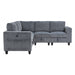 Homelegance - Walterboro 4 Piece Sectional with Storage in Dark Gray - 9650DG*5SC - GreatFurnitureDeal