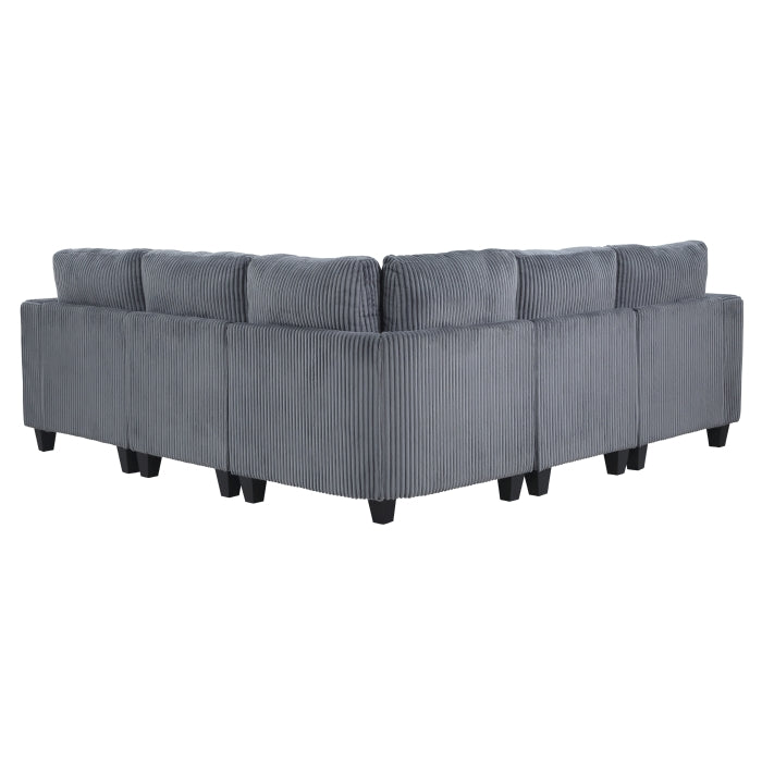 Homelegance - Walterboro 4 Piece Sectional with Storage in Dark Gray - 9650DG*5SC - GreatFurnitureDeal