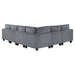 Homelegance - Walterboro 6 Piece Sectional with Storage in Dark Gray - 9650DG*6SC - GreatFurnitureDeal