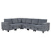 Homelegance - Walterboro 6 Piece Sectional with Storage in Dark Gray - 9650DG*6SC - GreatFurnitureDeal