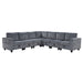 Homelegance - Walterboro 7 Piece Sectional with Storage in Dark Gray - 9650DG*7SC - GreatFurnitureDeal