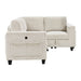 Homelegance - Walterboro 5 Piece Sectional with Storage in Beige - 9650NBE*5SC - GreatFurnitureDeal