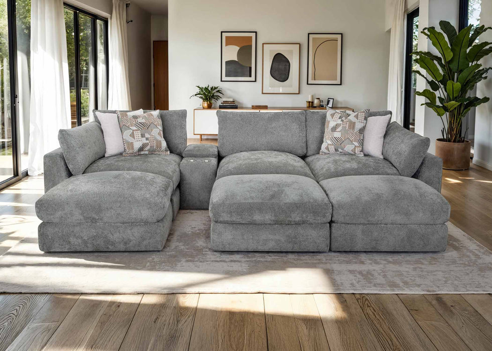 Franklin Furniture - 965 Pollock Dreamscape 7 Piece Sectional Sofa in Linwood Linen - 96501-96577-96503-96502-96519-3 - GreatFurnitureDeal