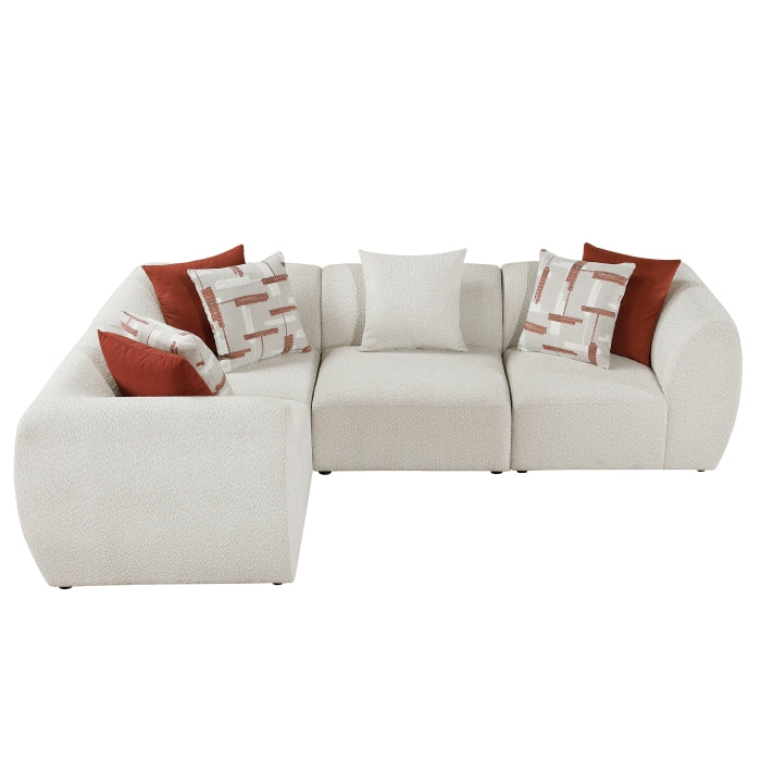 Homelegance - Franz 4 Piece Modular Sectional in Beige - 9669CN*3CR1AC - GreatFurnitureDeal